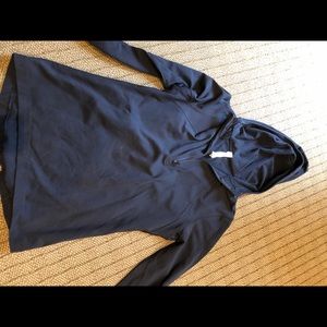 Women's Lululemon black nylon half zipper hoodie
